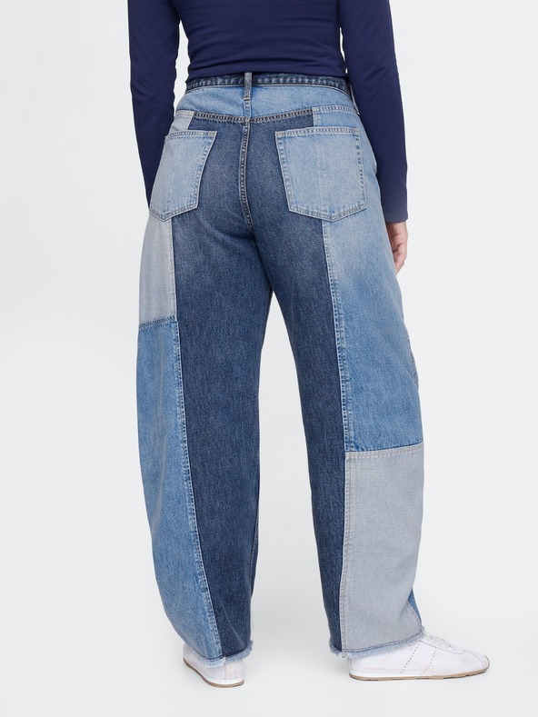 GAP Blugi Barrel High Rise Patchwork GAP