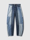 GAP Blugi Barrel High Rise Patchwork GAP