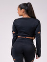 Nebbia Top de cultură Honey Bunny 821 - negru