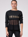 Nebbia Tricou negru cu plasă INTENSE pentru femei 805
