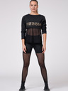 Nebbia Tricou negru cu plasă INTENSE pentru femei 805