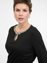 Orsay Bluză neagră cu mânecă lungă pentru femei ORSAY
