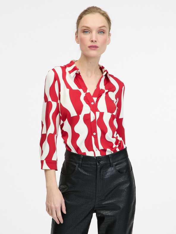 Orsay Bluză roșie cu guler ORSAY