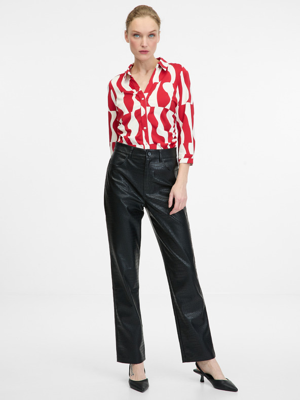 Orsay Bluză roșie cu guler ORSAY