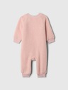 GAP Baby salopetă cu glugă din sherpa cu logo GAP