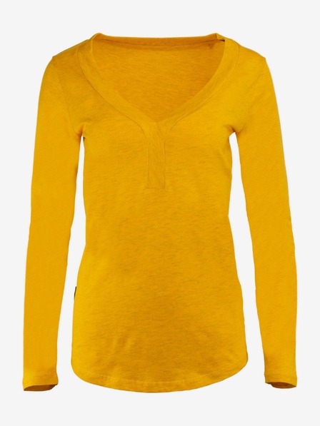 ALPINE PRO Tricou galben cu dungi pentru femei Alpine Pro CLAUDA