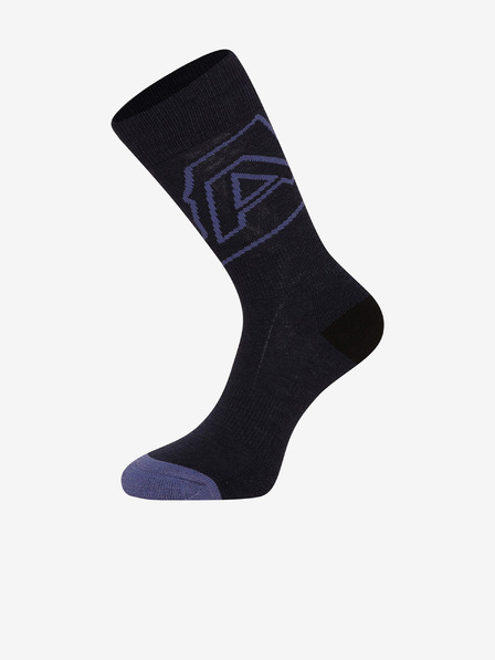 ALPINE PRO Șosete unisex albastre și negre din lână Merino ALPINE PRO PHALTE