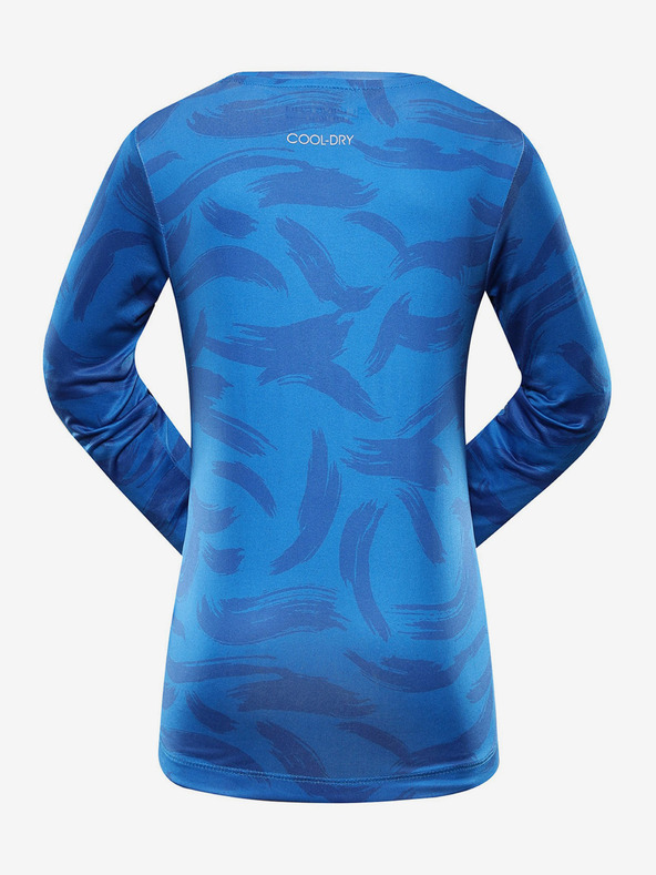 ALPINE PRO Tricou albastru pentru copii cu uscare rapidă ALPINE PRO AMADO