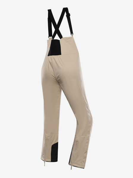 ALPINE PRO Pantaloni softshell de schi pentru femei cu membrană ALPINE PRO GERANA piper alb