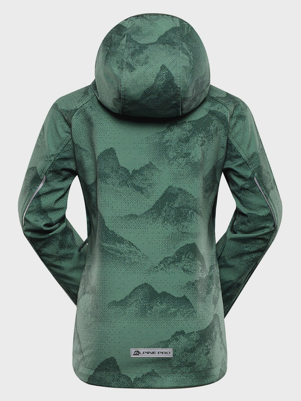 ALPINE PRO Jachetă softshell verde pentru copii cu membrană Alpine Pro Ezoro