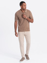 Ombre Clothing Pantaloni carrot bej pentru bărbați Ombre Clothing