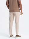 Ombre Clothing Pantaloni carrot bej pentru bărbați Ombre Clothing
