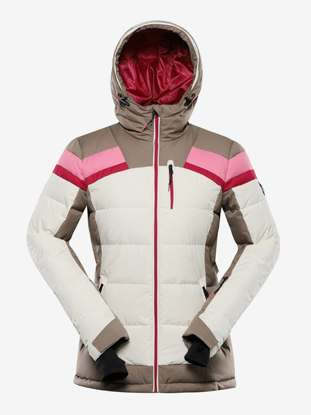 ALPINE PRO Jachetă de schi din puf pentru femei cu membrană ptx ALPINE PRO FERERA creme