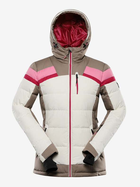 ALPINE PRO Jachetă de schi din puf pentru femei cu membrană ptx ALPINE PRO FERERA creme