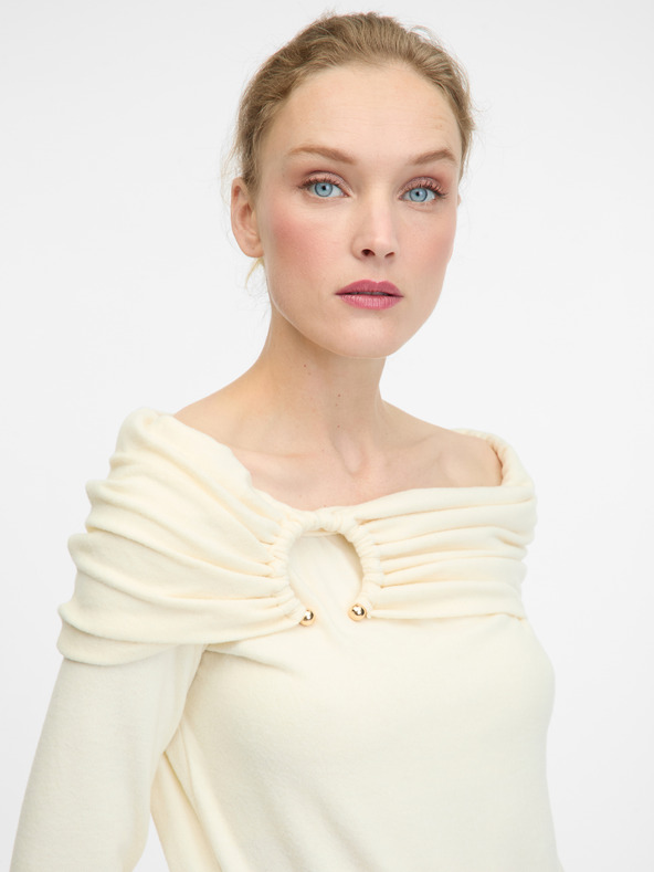 Orsay Cămașă crem cu mânecă lungă pentru femei ORSAY