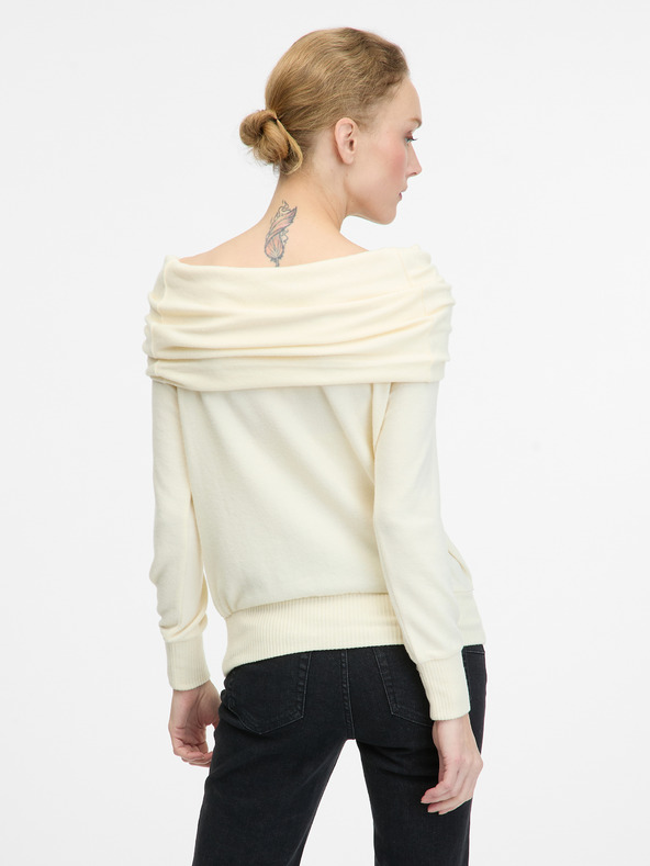 Orsay Cămașă crem cu mânecă lungă pentru femei ORSAY