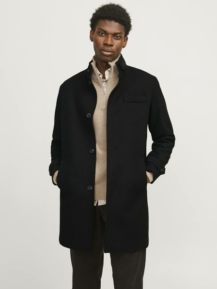 Jack & Jones Palton din lână Jack & Jones negru, bărbați
