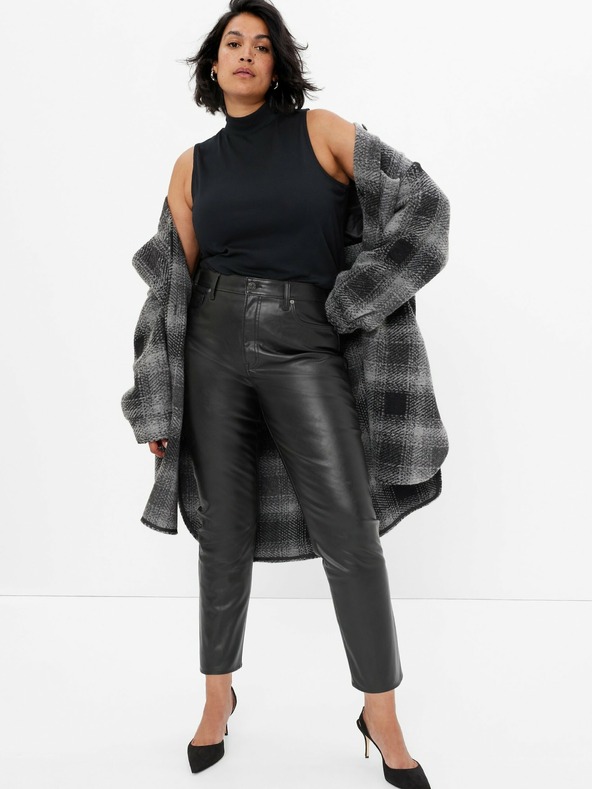 GAP Pantaloni din piele ecologică High Rise GAP