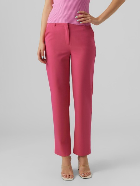 Vero Moda Pantaloni VERO MODA Zelda roz închis pentru femei