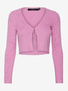 Vero Moda Cardigan roz cu nervuri scurte pentru femei VERO MODA Glory