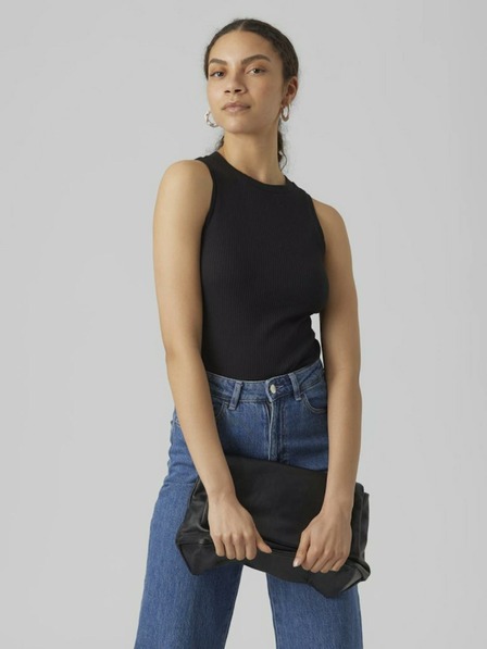AWARE by VERO MODA Tricou de bază cu nervuri, negru, pentru femei AWARE by VERO MODA Lavender