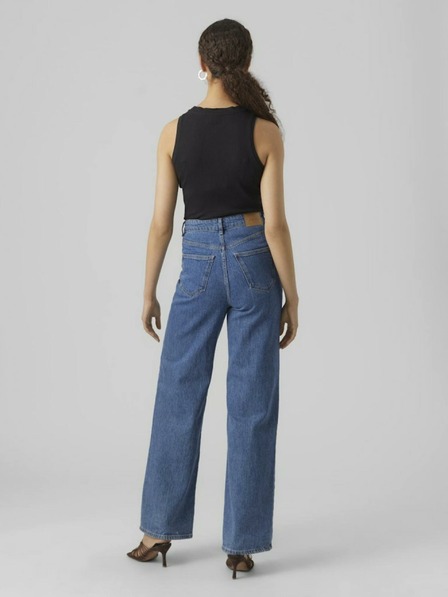 AWARE by VERO MODA Tricou de bază cu nervuri, negru, pentru femei AWARE by VERO MODA Lavender