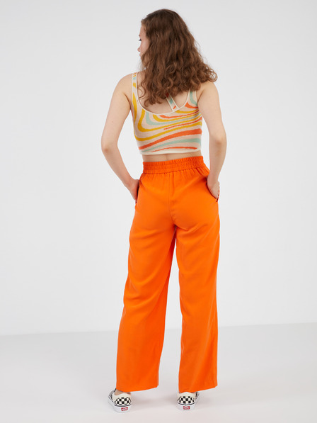 Vero Moda Pantaloni largi portocalii pentru femei VERO MODA Carmen