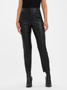 Vero Moda Pantaloni din piele negri pentru femei VERO MODA Brenda