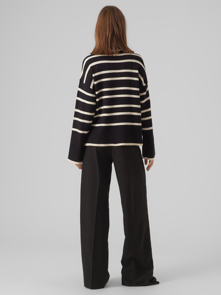 Vero Moda Pulover negru cu dungi pentru femei VERO MODA Saba
