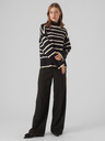Vero Moda Pulover negru cu dungi pentru femei VERO MODA Saba