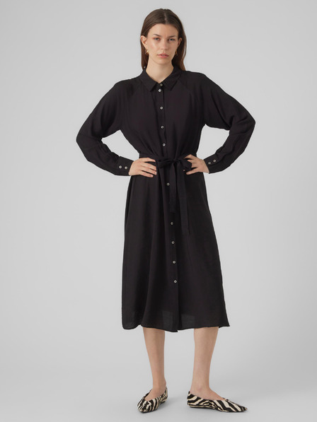 Vero Moda Rochie cămașă neagră pentru femei VERO MODA Debby