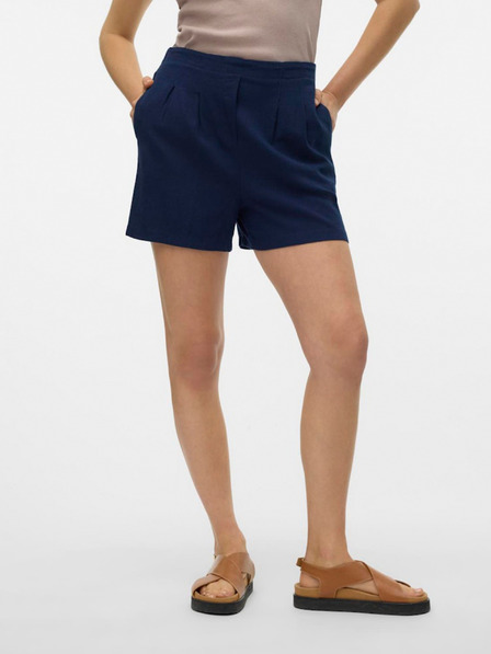 Vero Moda Pantaloni scurți din amestec de in albastru închis pentru femei Vero Moda Jesmilo