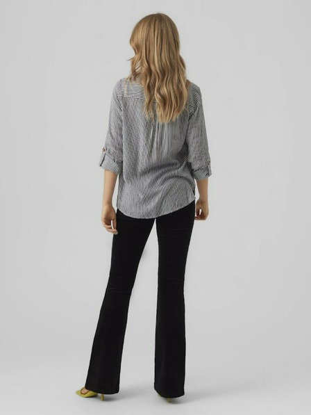 Vero Moda Bluză cu dungi albe și albastre pentru femei Vero Moda Bumpy