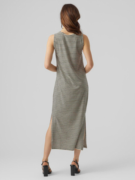 AWARE by VERO MODA Rochie maxi cu dungi negre și bej pentru femei AWARE by VERO MODA Fiona
