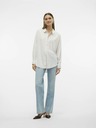 Vero Moda Tricou cu dungi albe și bej pentru femei Vero Moda Nora