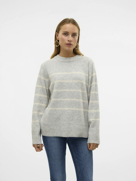 Vero Moda Pulover dungat de damă bej și gri Vero Moda Flawless