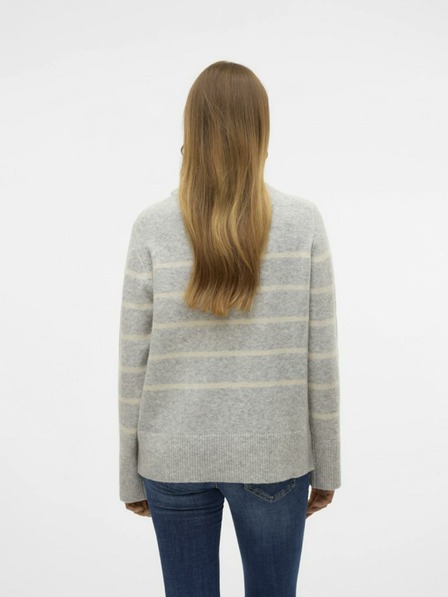 Vero Moda Pulover dungat de damă bej și gri Vero Moda Flawless