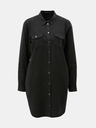 Vero Moda Rochie cămașă neagră pentru femei cu buzunare VERO MODA Silla