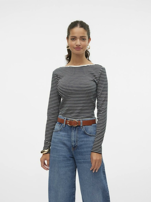 Vero Moda Cămașă cu dungi albe și negre pentru femei Vero Moda Chloe
