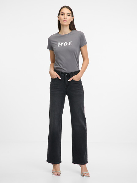 Orsay Tricou gri cu mânecă scurtă pentru femei ORSAY