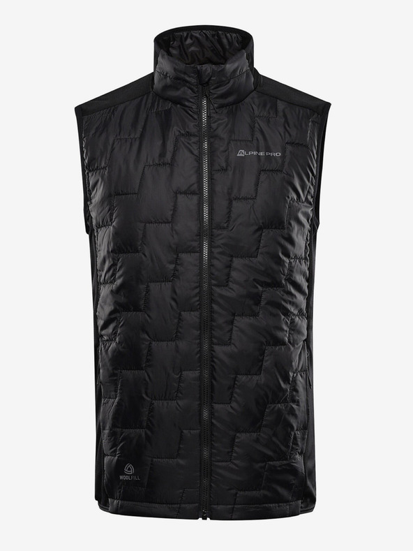 ALPINE PRO Vesta pentru bărbați Alpine Pro NERC Merino Negru