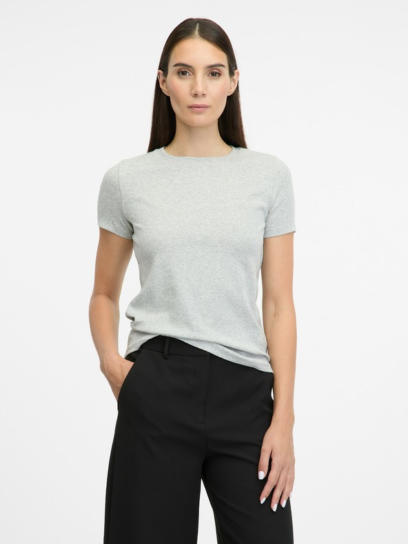 Orsay Tricou cu mânecă scurtă pentru femei gri deschis ORSAY