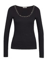 Orsay Tricou de dama negru cu maneci lungi ORSAY