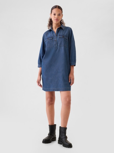 GAP Rochie mini din denim UltraSoft Utility GAP