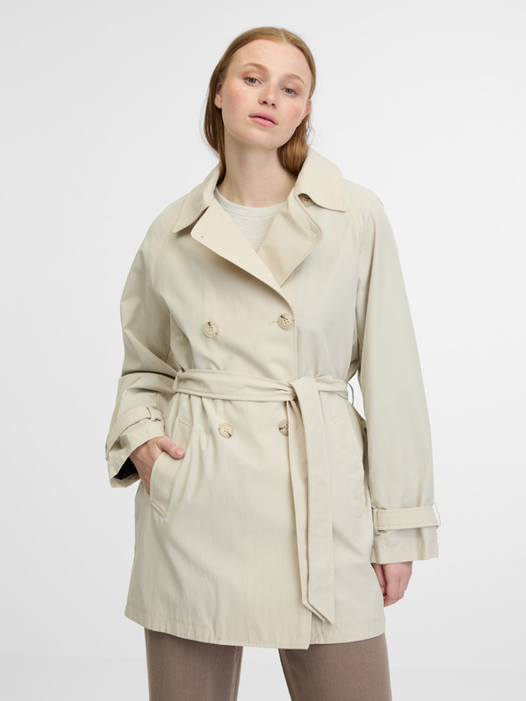 Geox Trench coat crem pentru femei Geox Ilde