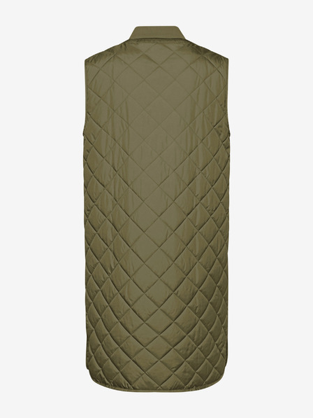 Geox Vestă lungă matlasată kaki pentru femei Geox Asheely