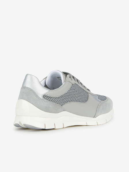 Geox Adidași gri pentru femei cu detalii din piele Geox Sukie