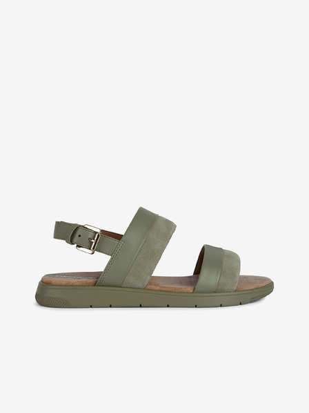 Geox Sandale din piele verzi pentru femei Geox Dandra