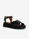 Geox Sandale din piele negre pentru femei Geox Eolie