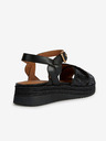 Geox Sandale din piele negre pentru femei Geox Eolie